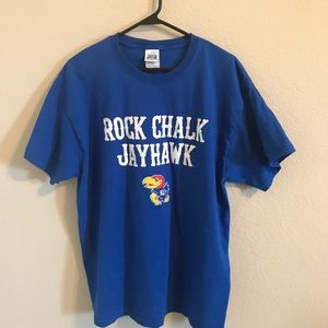 University of Kansas Tee blue Xlarge